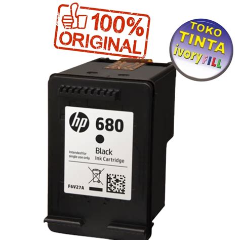 Tinta Dan Cartridge Original Tinta Hp 680 Black Hitam Original Ink