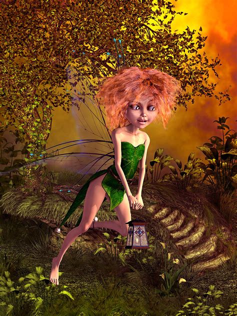 Fairy In The Woods Digital Art By John Junek Pixels