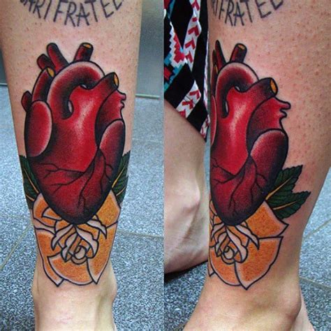 50 Traditional Heart Tattoo Designs For Men Devotion Ink