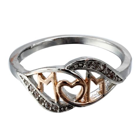 Buy Fashion Love Mum Ring Rose Gold Mom Character Zircon Jewelry T For Mummy