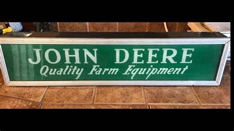 John Deere Quality Farm Equipment Lighted Sign H321 Davenport 2020