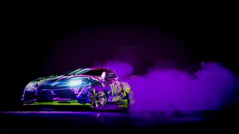 Purple Toyota Supra Neon Drift Live Wallpaper Wallpaperwaifu