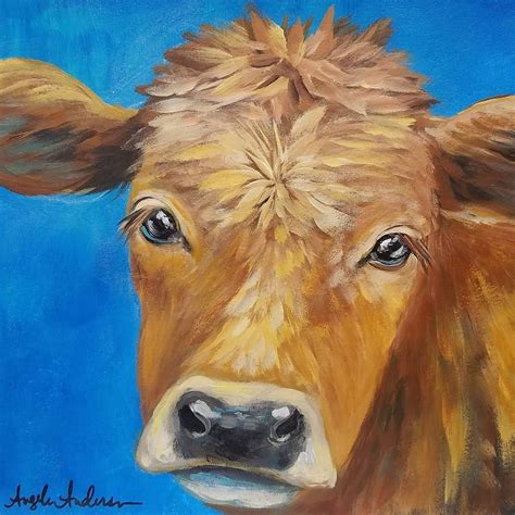 Cow Impressionist Acrylic Painting Tutorial By Angela Anderson On