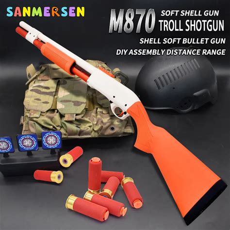 shell throwing soft bullet gun toy foam ejection toy foam darts pistol manual airsoft gun weapon