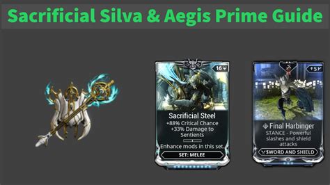 Silva & aegis prime build & review … Warframe Guide: Sacrificial Silva and Aegis Prime Build with a Riven - YouTube