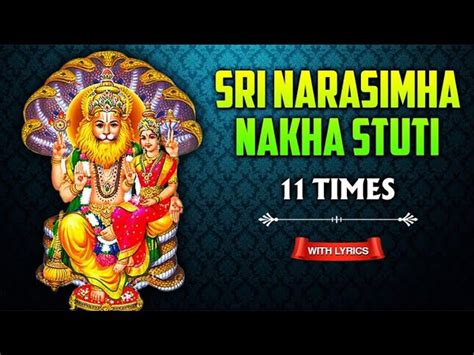 Shri Narasimha Nakha Stuti 11 Times Lord Vishnus Avatar Most