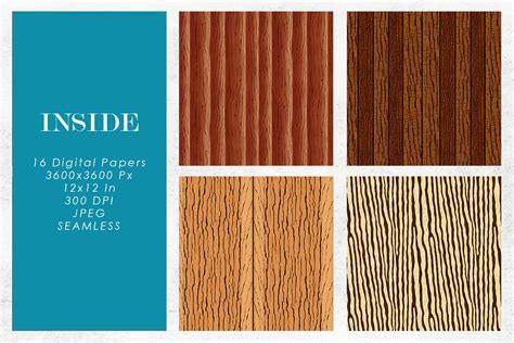 Natural Wood Patterns Set 2 By Artistmef Thehungryjpeg