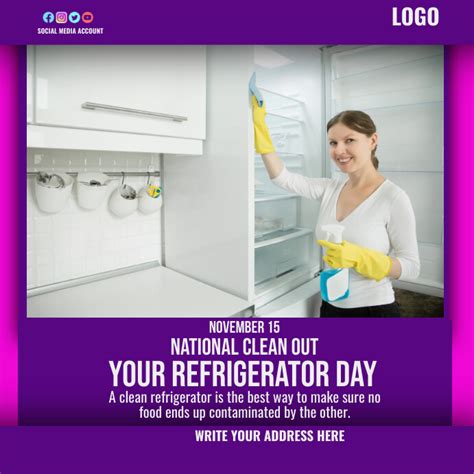 National Clean Out Your Refrigerator Day Template Postermywall