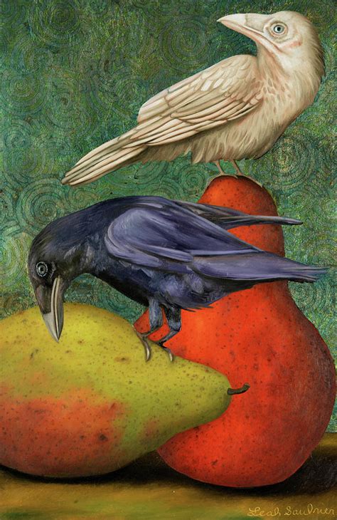 Ravens On Pears Painting By Leah Saulnier The Painting Maniac Pixels