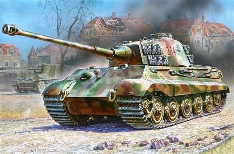 Сборная модель ZVEZDA Немецкий тяжелый танк Королевский тигр с башней