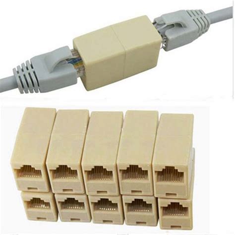 10pcs Rj45 Extender Ethernet Joiner Connector Cable Coupler Adapter