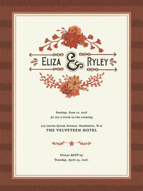 Wedding Invitation Card Wedding Invitation Card Template With