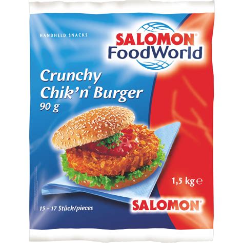 Transgourmet Österreich Salomon Crunchy Chickn Burger 15 17 Stück Ca