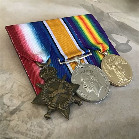 World War I Medal Trio Set 1914 15 Star Bwm And Victory Medals