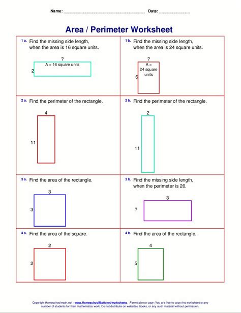 area and perimeter word problems worksheets