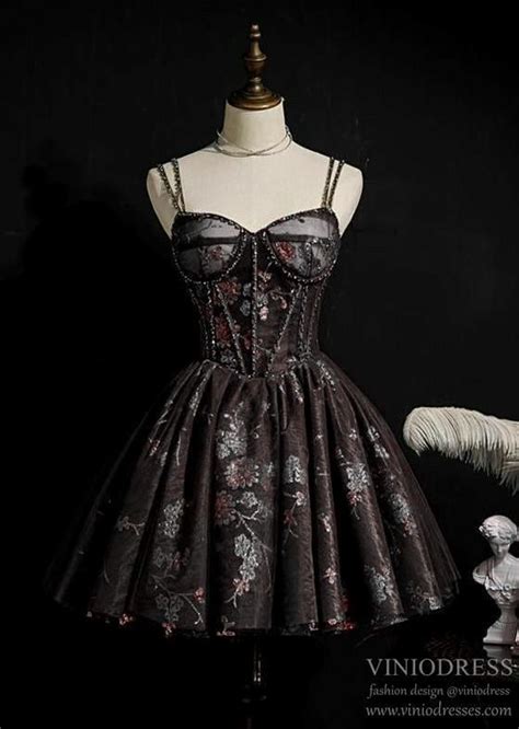 black gothic 3d floral sparkly corset dress with straps artofit