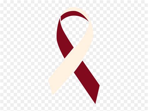 Burgundy And Ivory Colored Oral Cancer Ribbon Oral Cancer Ribbon
