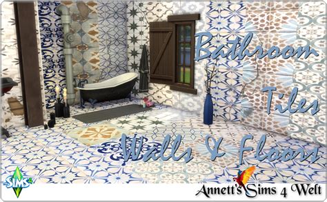 Sims 4 Ccs The Best Bathroom Tiles Walls And Floors By Annett85
