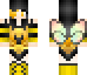 Wither bee changes the wither. Bee girl | Minecraft Skin