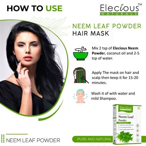 Elecious Naturals Neem Leaf Powder For Skin Hair And Eating Elecious