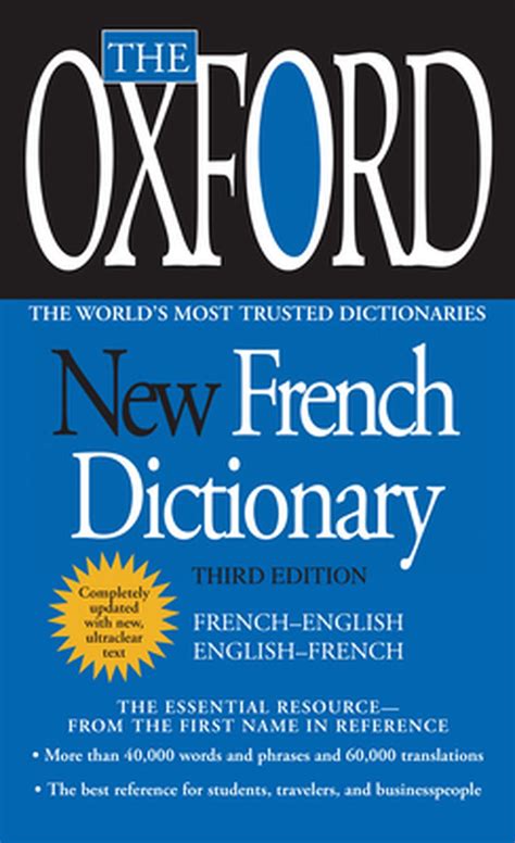 The Oxford New French Dictionary French Englishenglish French By
