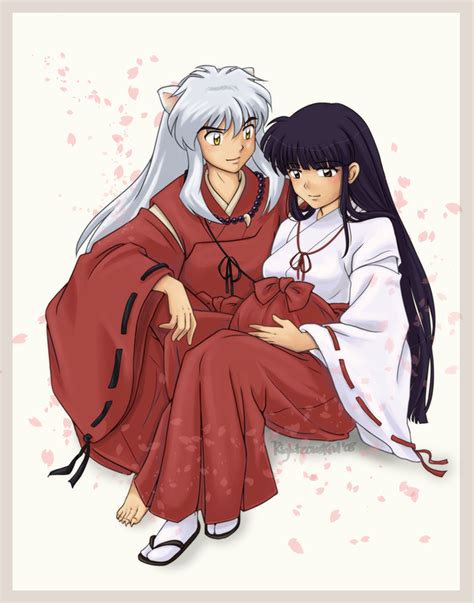 Commission Inuyasha And Kikyo By Righteousred On Deviantart