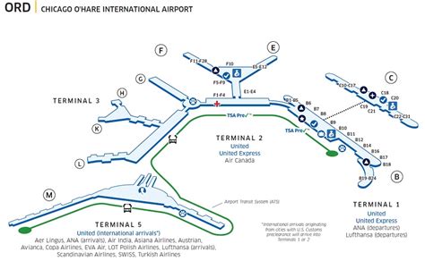 United Airlines Ord Map