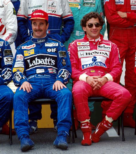 All Smiles Before The Race Nigel Mansell And Ayrton Senna Formula 1 Photos Uk