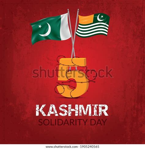 Kashmir Solidarity Day 5th February Stock Vector Royalty Free