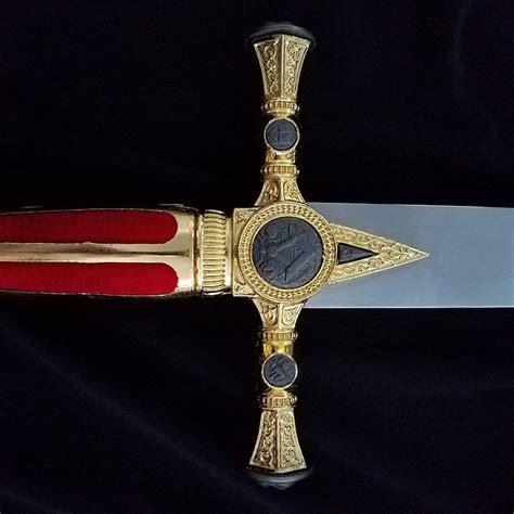 Personalized Red Masonic Swords Your Own Custom Engraving Etsy