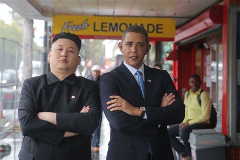 president obama and korean leader kim jong un pose together mirror online