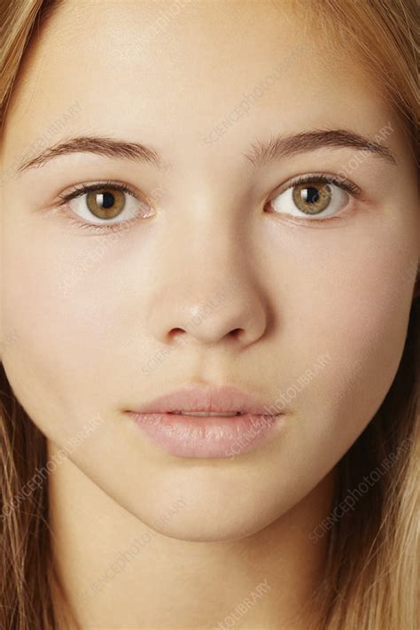Close Up Of Teenage Girls Face Stock Image F0070450 Science