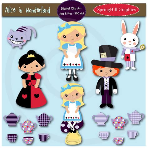 Alice In Wonderland Digital Clipart