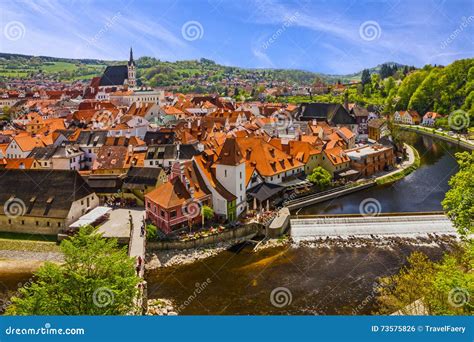 Cesky Krumlov Old Rural Town Czech Republic Stock Photo Image Of