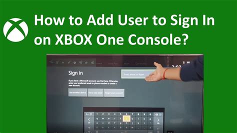 How To Add User To Sign In On Xbox One Console Youtube