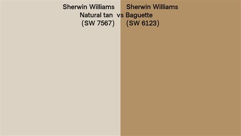 Sherwin Williams Natural Tan Vs Baguette Side By Side Comparison