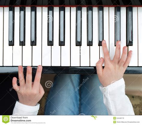Child Play The Piano Stock Photo Image Of Girl Melody