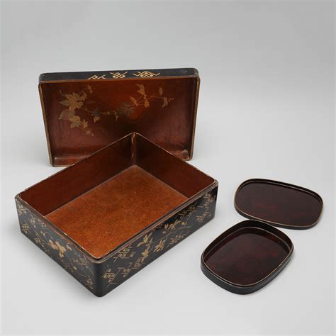 Two Japanese Lacquered Boxes With Covers Circa 1900 Bukowskis