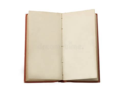 Un Vieux Livre Ouvert De Deux Pages De Garniture En Blanc Photo Stock