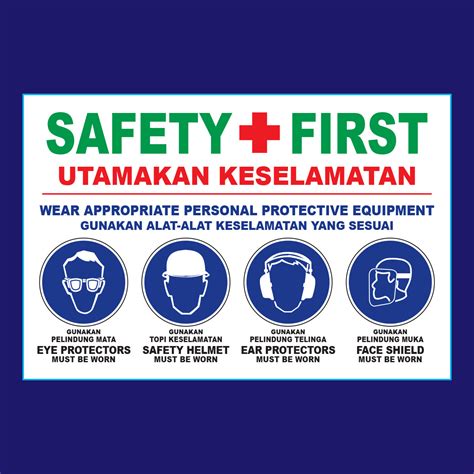 Utamakan Keselamatan Signage Safety Signages Personal Protective Equipment Ppe Kuching Sarawak