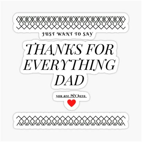 Dad Thanks For Everything Sticker By Amirdk Redbubble