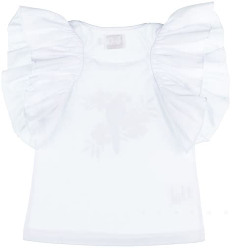 Entrega a más de 170 países. Badum Badero Camiseta Niña Manga Mariposa Blanca & Loros ...