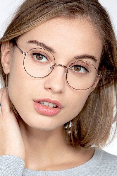 Synapse Round Rose Gold Full Rim Eyeglasses Eyebuydirect Glasses For Round Faces Eyeglasses