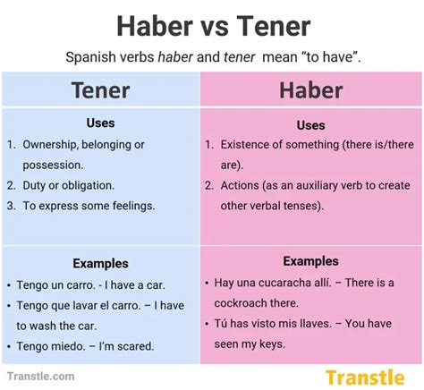 Haber And Tener In Spanish Full Guide Differences And Examples