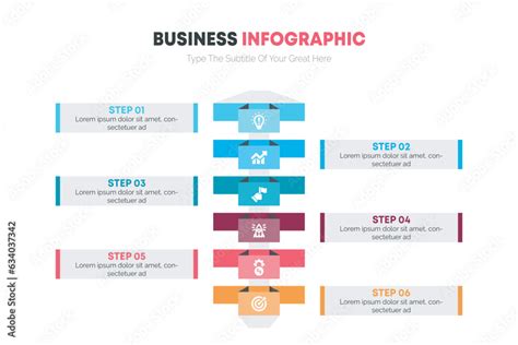 Colorful Layout With Points Of Steps Or List With Arrows Infographic