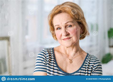 smiling mature gray middle aged woman looking at camera happy old lady stock image image of