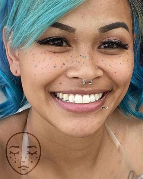 facetattoosonly on instagram “healed confetti freckles 🌈 yes they are tattoos booking all