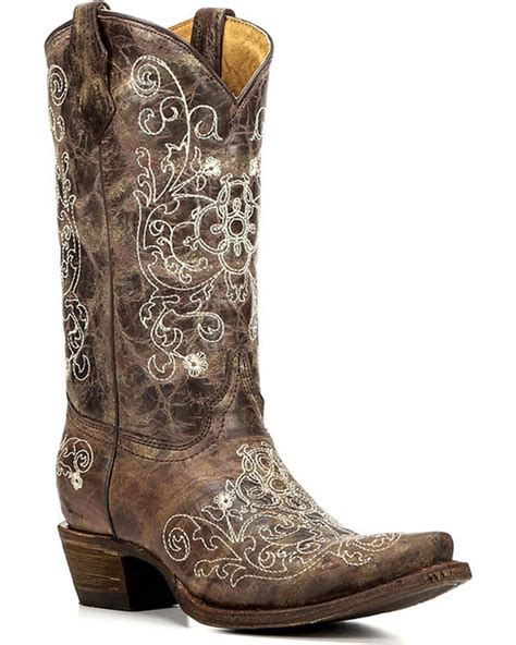 The handcrafting of corral boots. Corral Youth Embroidered Snip Toe Western Boots | Boot Barn