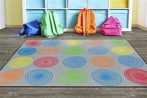 Flagship Carpets Fe412 44a Circles Primary 76x12 Childrens Classroom