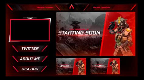 Apex Stream Graphics Pack Free Psd Overlay Webcam Banners Youtube
